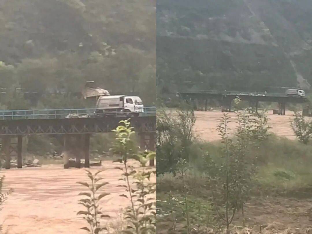 甘肅天水垃圾車往渭河傾倒垃圾，村民稱河里漲水，大橋無監(jiān)控，鎮(zhèn)政府：正在調(diào)查處理:宏鑫機械設(shè)備有限公司
